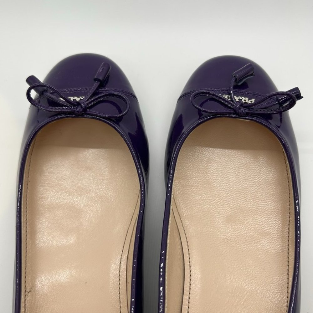 Prada Purple Patent Leather Flats - Picture 10 of 15